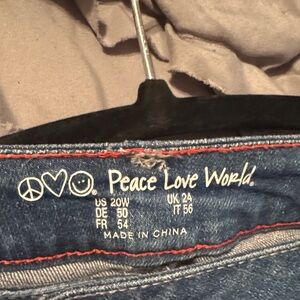 Peace Love World Dark Blue Women's Jeans
